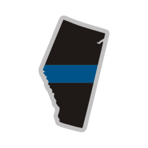 Alberta Thin Blue Line Decal AB Police Officer Sheriff Vinyl Sticker Rotten Remains