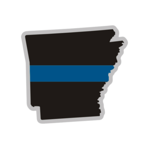 Arkansas State Thin Blue Line Decal AR Police Sheriff Vinyl Sticker Rotten Remains