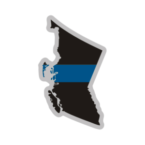 British Columbia Thin Blue Line Decal BC Police Officer Sheriff Vinyl Sticker Rotten Remains