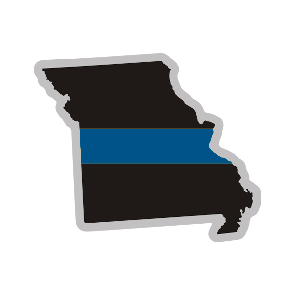 Missouri State Thin Blue Line Decal MO Police Sheriff Vinyl Sticker Rotten Remains