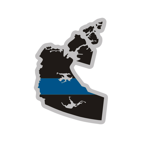 Northwest Territories Thin Blue Line Decal NT Police Officer Sheriff Sticker Rotten Remains