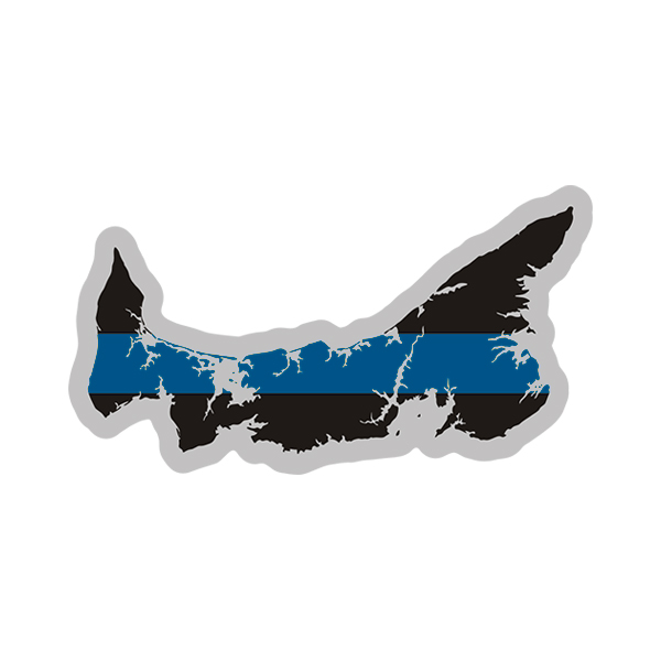 Prince Edward Island Thin Blue Line Decal PE Police Officer Sheriff Sticker Rotten Remains