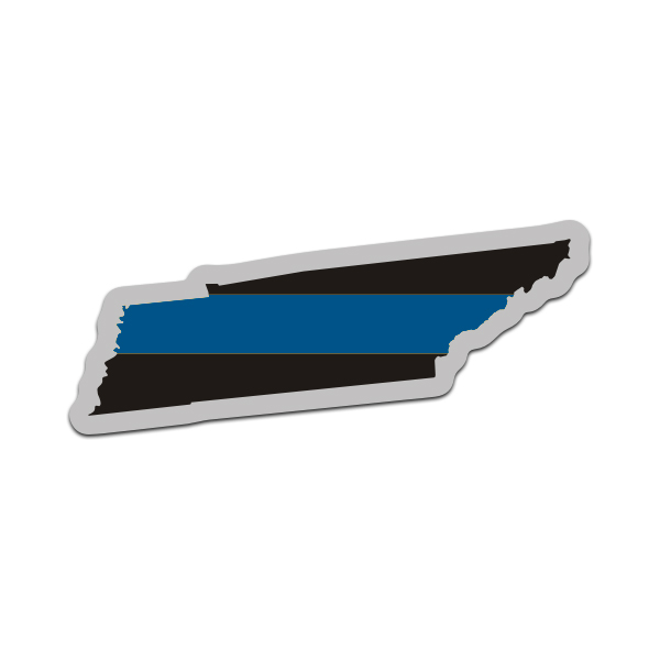 Tennessee State Thin Blue Line Decal TN Police Sheriff Vinyl Sticker Rotten Remains