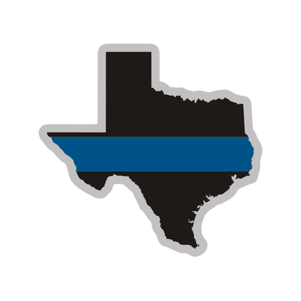 Texas State Thin Blue Line Decal TX Police Sheriff Vinyl Sticker