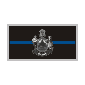 Maine Sticker Decal Vinyl Thin Blue Line State Flag ME V3 Rotten Remains