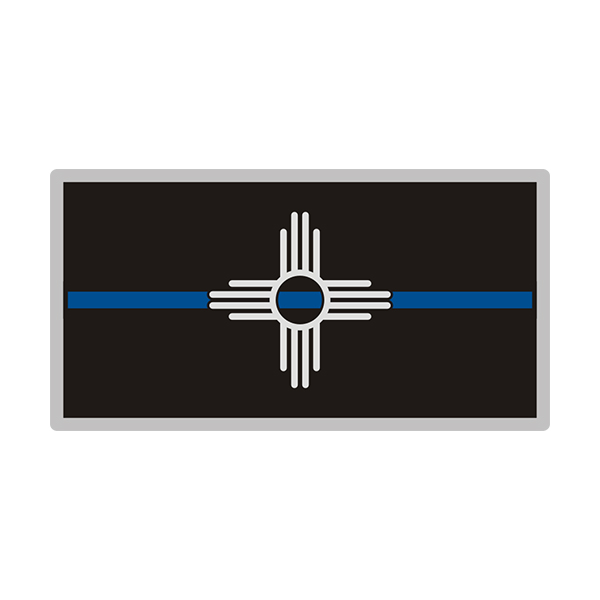 New Mexico Sticker Decal Vinyl Thin Blue Line State Flag NM V3 Rotten Remains