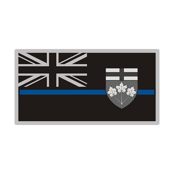 Ontario Sticker Decal Vinyl Provincial Thin Blue Line Flag ON V3 Rotten Remains