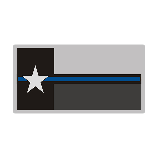Texas Thin Blue Line Vinyl Sticker Decal State Flag TX V3
