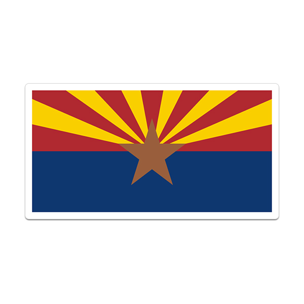 Arizona Sticker Decal Vinyl State Flag AZ V3 Rotten Remains