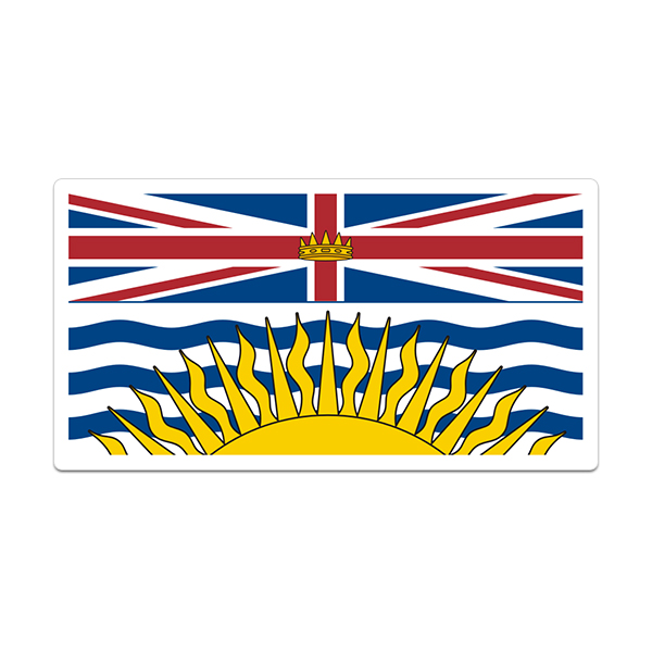 British Columbia Sticker Decal Vinyl Provincial Flag BC V3 Rotten Remains