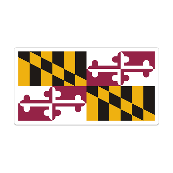 Maryland Sticker Decal Vinyl State Flag MD V3 Rotten Remains