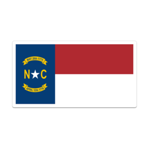 North Carolina Sticker Decal Vinyl State Flag NC V3 Rotten Remains