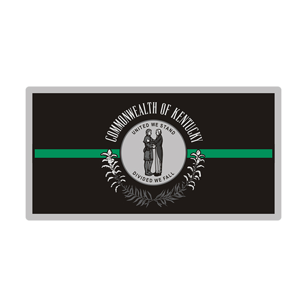 Kentucky Sticker Decal Vinyl Thin Green Line State Flag KY V3 Rotten Remains