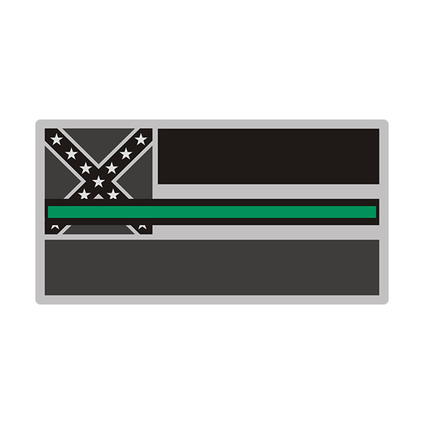 Mississippi Sticker Decal Vinyl Thin Green Line State Flag MS V3 Rotten Remains