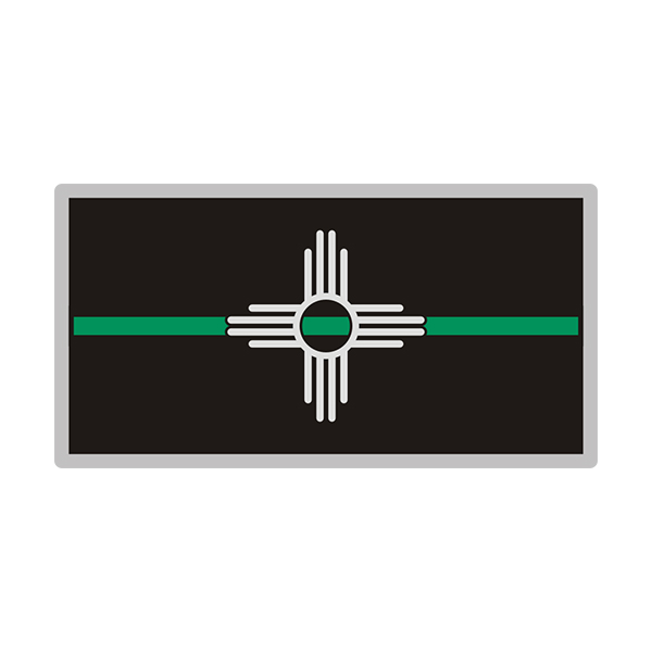 New Mexico Sticker Decal Vinyl Thin Green Line State Flag NM V3 Rotten Remains