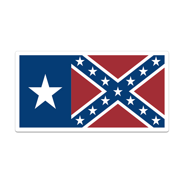 Texas State Confederate Rebel Battle Flag TX Decal Sticker V3 Rotten Remains