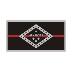 Arkansas Sticker Decal Vinyl Thin Red Line State Flag AR V3 Rotten Remains
