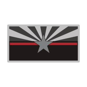 Arizona Sticker Decal Vinyl Thin Red Line State Flag AZ V3 Rotten Remains