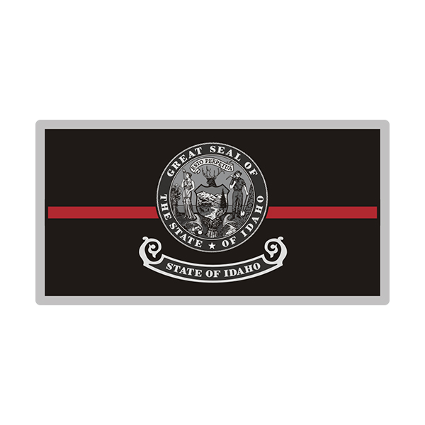 Idaho Sticker Decal Vinyl Thin Red Line State Flag ID V3 Rotten Remains