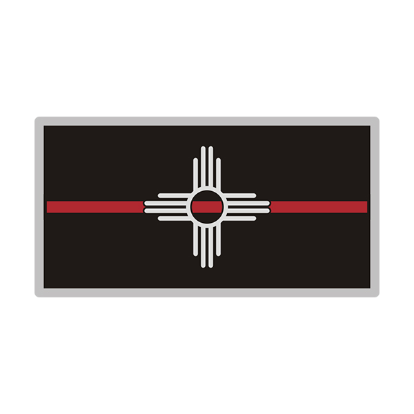 New Mexico Sticker Decal Vinyl Thin Red Line State Flag NM V3 Rotten Remains