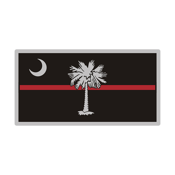 South Carolina Sticker Decal Vinyl Thin Red Line State Flag SC V3 Rotten Remains