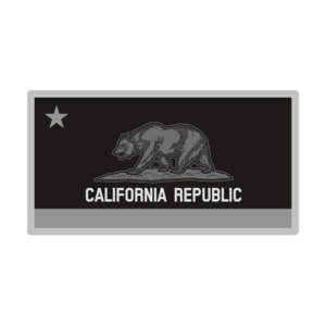 California Sticker Decal Vinyl State Subdued Gray Black Flag CA V3 Rotten Remains
