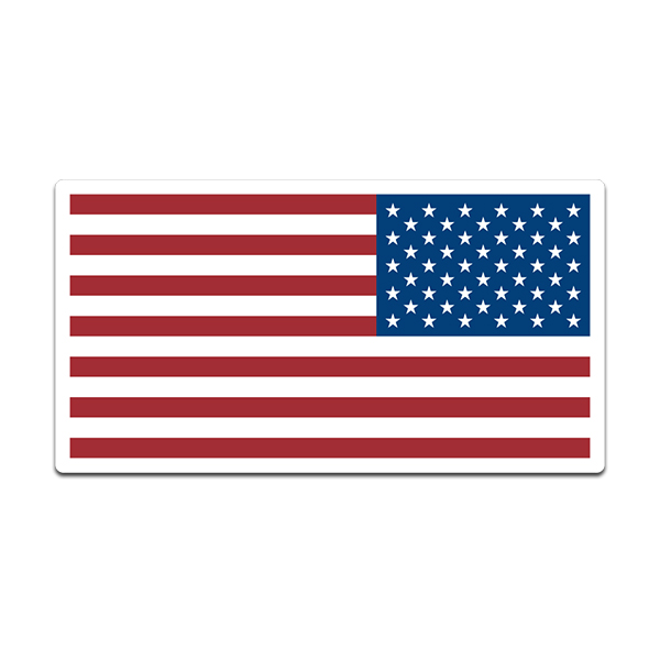 American Flag United States US USA Old Glory Reverse Decal Sticker (LH) V3 Rotten Remains