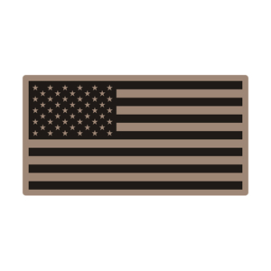 American Desert Tan Black Subdued Flag Decal Sticker (RH) V3