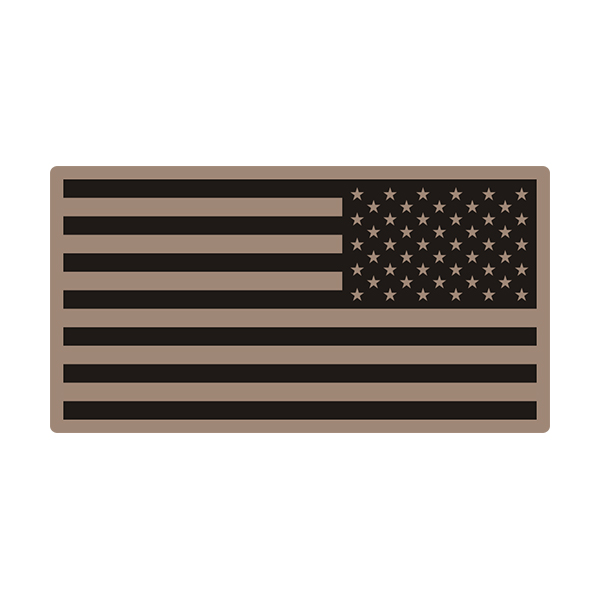 American Desert Tan Black Subdued Flag Decal Sticker (LH) V3