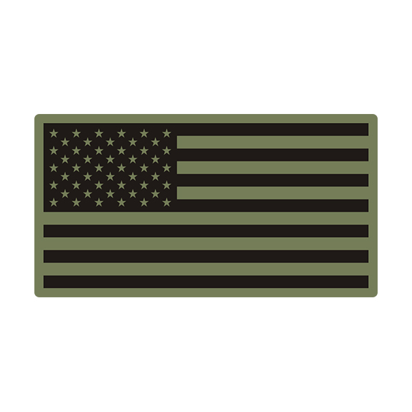 American Green Black OD Olive Subdued Flag Army Decal Sticker (RH) V3 Rotten Remains