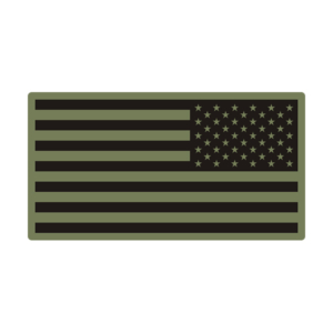 American Green Black OD Olive Subdued Flag Army Decal Sticker (LH) V3 Rotten Remains
