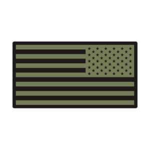 American Inverted Green Black OD Olive Subdued Flag Army Decal Sticker (LH) V3 Rotten Remains