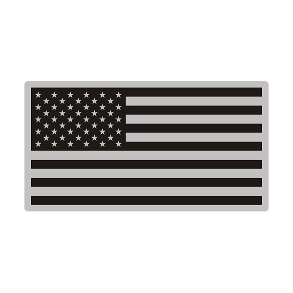 American Gray Black Subdued Flag Special OPS US USA Decal Sticker (RH) V3 Rotten Remains