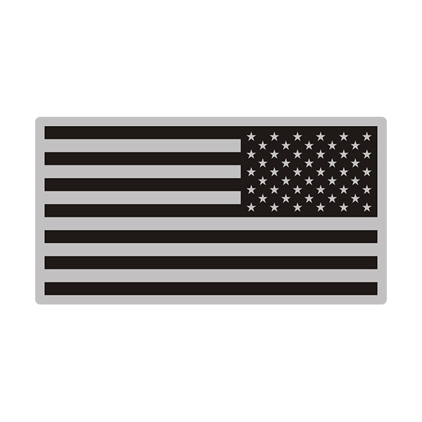 American Gray Black Subdued Flag Special OPS US USA Decal Sticker (LH) V3 Rotten Remains