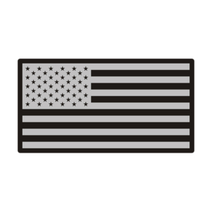 American Inverted Gray Black Subdued Flag Special OPS Decal Sticker (RH) V3 Rotten Remains