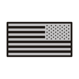 American Inverted Gray Black Subdued Flag Special OPS Decal Sticker (LH) V3 Rotten Remains