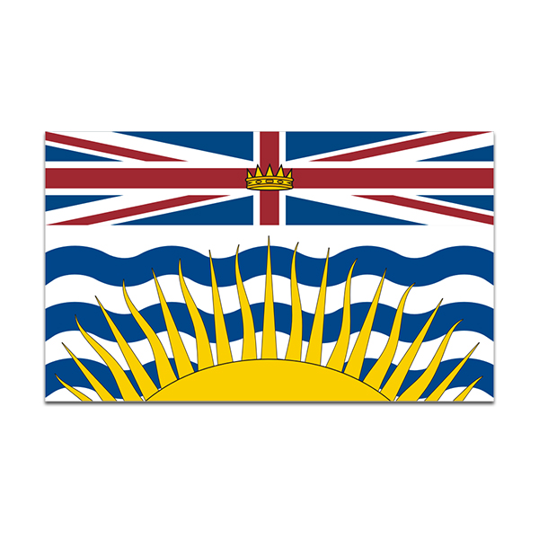 British Columbia Flag Decal BC Provincial Canada Vinyl Sticker Rotten Remains