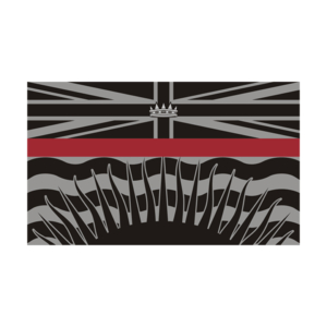 British Columbia Provincial Flag Thin Red Line BC Firefighter Sticker Decal Rotten Remains