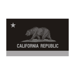 California State Subdued Flag Black Gray Decal CA Vinyl Sticker Rotten Remains