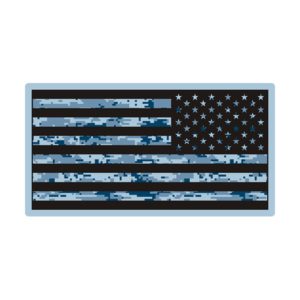 American Flag Blue Digital Camo United States US USA Decal Sticker (LH) V3