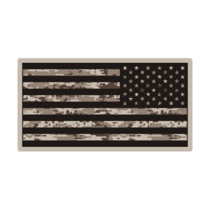 American Flag Desert Tan Digital Camo United States US USA Decal Sticker (LH) V3