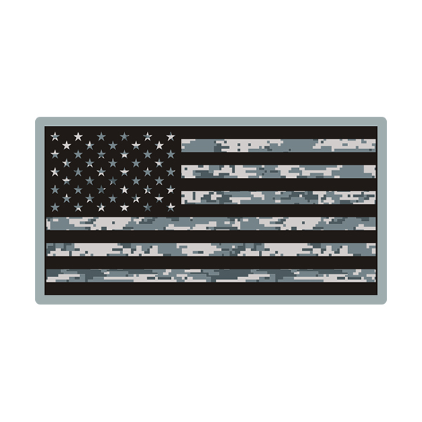 American Flag Green Digital Camo United States US USA Decal Sticker (RH) V3