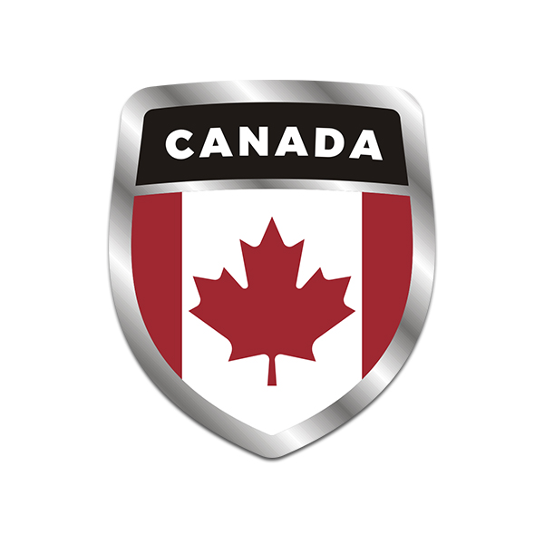 Canada Flag Shield Badge Sticker Decal Rotten Remains