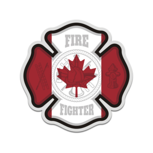 Canadian Firefighter Canada Maple Leaf Sticker Decal Rotten Remains