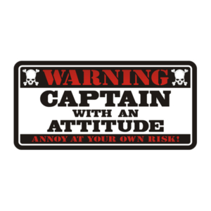 Captain Warning Decal Fisherman Ship Boat Vinyl Window Bumper Sticker Rotten Remains