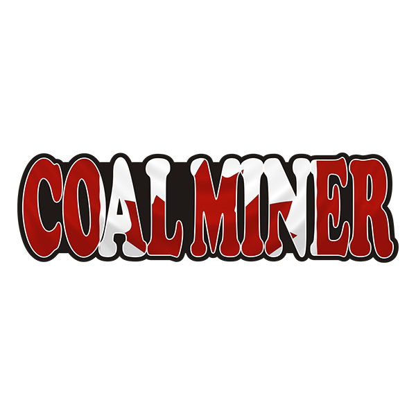 Coal Miner Decal Canada Canadian Flag Vinyl Hard Hat Sticker Rotten Remains