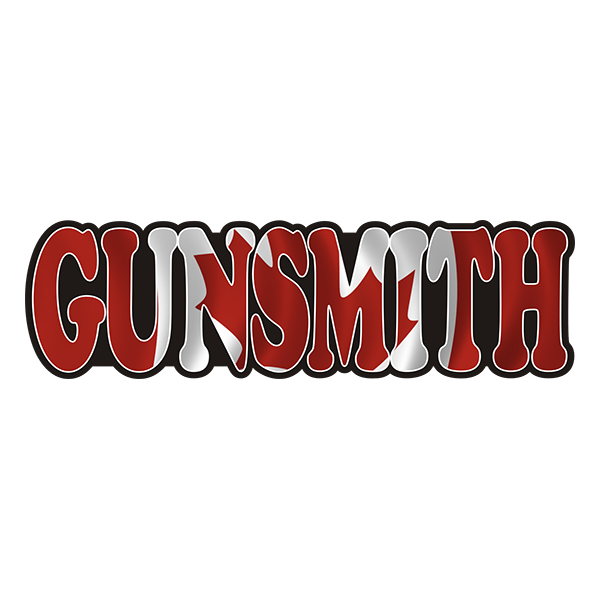 Gunsmith Decal Canada Canadian Flag Firearm Gun Repair Vinyl Sticker Rotten Remains