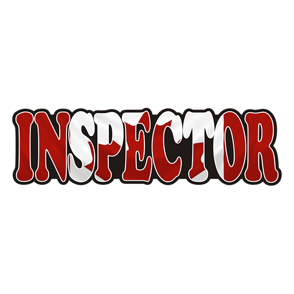 Inspector Decal Canada Canadian Flag Building Vinyl Hard Hat Sticker Rotten Remains