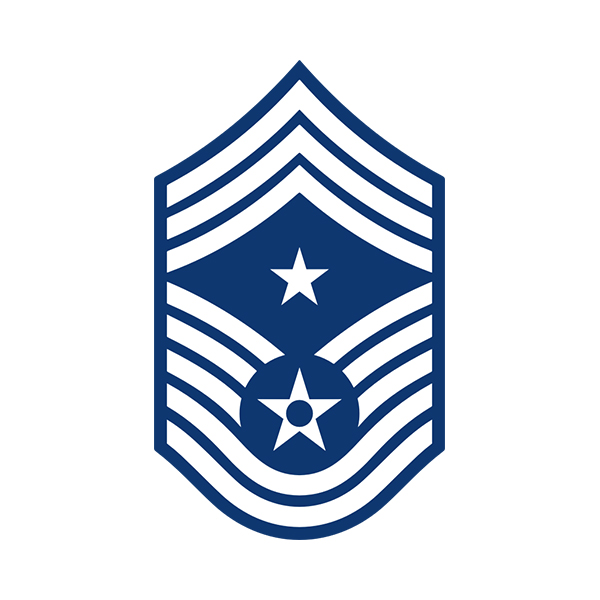 Command Chief Master Sergeant CCM U.S. Air Force E-9 Rank Sticker Decal Rotten Remains
