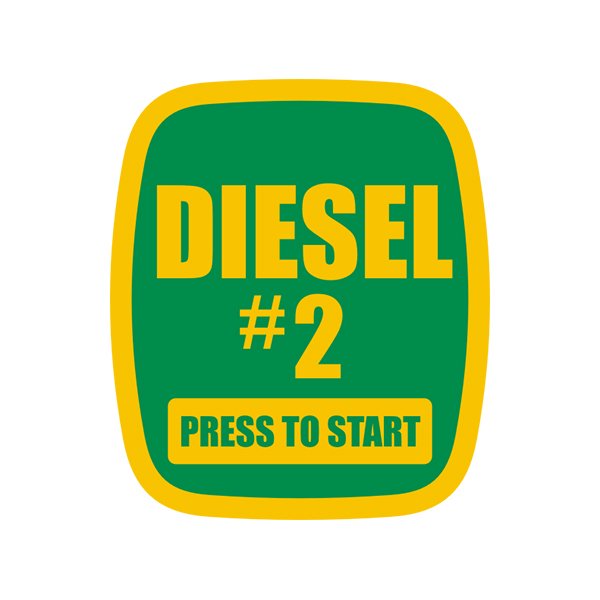 2 Sticker Petrol & Diesel 20cm Sticker Car Fuel Tank Canister Note 